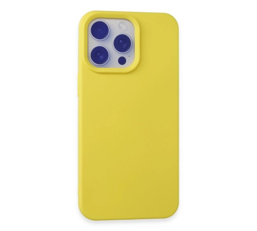 iPhone 15 Pro Max Kılıf Nano içi Kadife Silikon - Sarı iPhone 15 Pro Max Kılıf Nano içi Kadife Silikon - Sarı