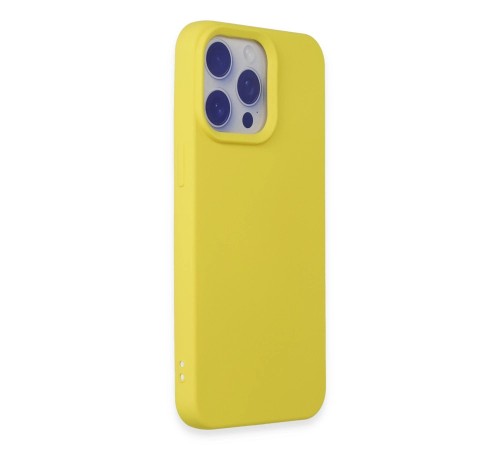 iPhone 15 Pro Max Kılıf Nano içi Kadife Silikon - Sarı iPhone 15 Pro Max Kılıf Nano içi Kadife Silikon - Sarı