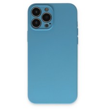 iPhone 15 Pro Max Kılıf Nano içi Kadife Silikon - Mavi