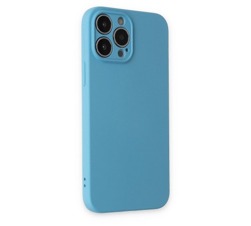 iPhone 15 Pro Max Kılıf Nano içi Kadife Silikon - Mavi iPhone 15 Pro Max Kılıf Nano içi Kadife Silikon - Mavi