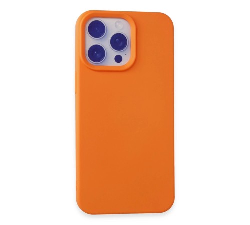 iPhone 15 Pro Max Kılıf Nano içi Kadife Silikon - Turuncu iPhone 15 Pro Max Kılıf Nano içi Kadife Silikon - Turuncu
