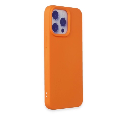 iPhone 15 Pro Max Kılıf Nano içi Kadife Silikon - Turuncu iPhone 15 Pro Max Kılıf Nano içi Kadife Silikon - Turuncu