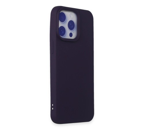 iPhone 15 Pro Max Kılıf Nano içi Kadife Silikon - Mor iPhone 15 Pro Max Kılıf Nano içi Kadife Silikon - Mor