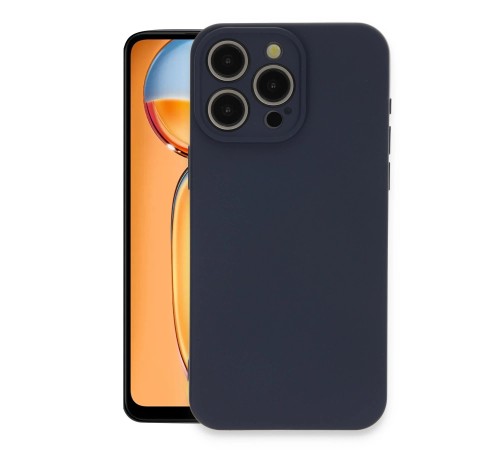 iPhone 15 Pro Max Kılıf Nano içi Kadife Silikon - Lacivert iPhone 15 Pro Max Kılıf Nano içi Kadife Silikon - Lacivert