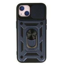 iPhone 15 Kılıf Pars Lens Yüzüklü Silikon - Lacivert