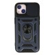 iPhone 15 Kılıf Pars Lens Yüzüklü Silikon - Lacivert