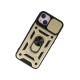 iPhone 15 Kılıf Pars Lens Yüzüklü Silikon - Gold