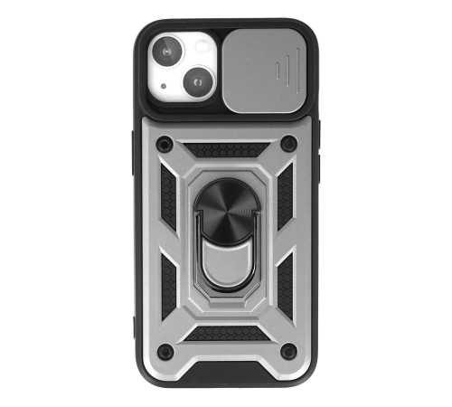 iPhone 15 Kılıf Pars Lens Yüzüklü Silikon - Gümüş iPhone 15 Kılıf Pars Lens Yüzüklü Silikon - Gümüş