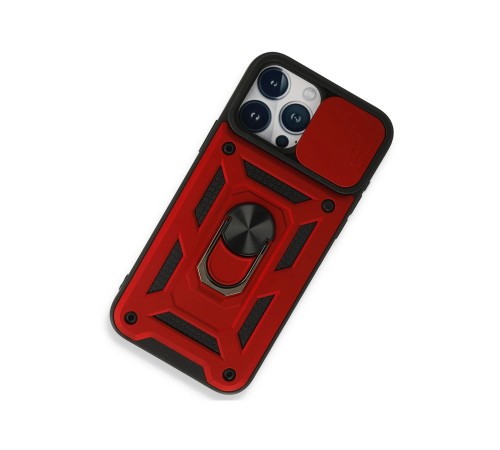 iPhone 15 Pro Kılıf Pars Lens Yüzüklü Silikon - Kırmızı iPhone 15 Pro Kılıf Pars Lens Yüzüklü Silikon - Kırmızı