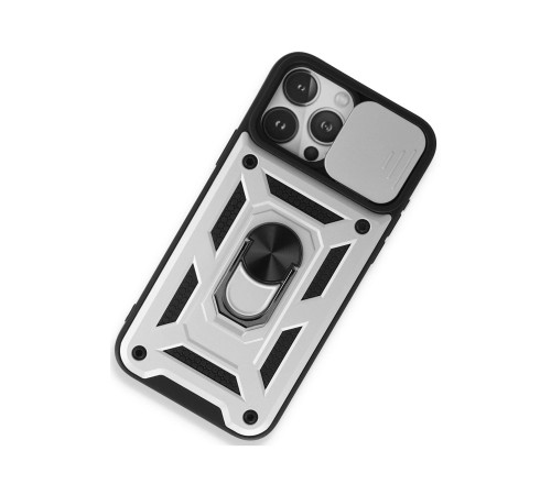 iPhone 15 Pro Kılıf Pars Lens Yüzüklü Silikon - Gümüş iPhone 15 Pro Kılıf Pars Lens Yüzüklü Silikon - Gümüş