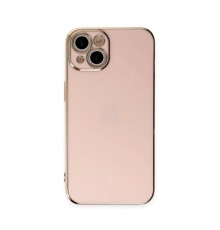 iPhone 15 Kılıf Volet Silikon - Pembe
