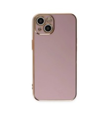 iPhone 15 Kılıf Volet Silikon - Mor