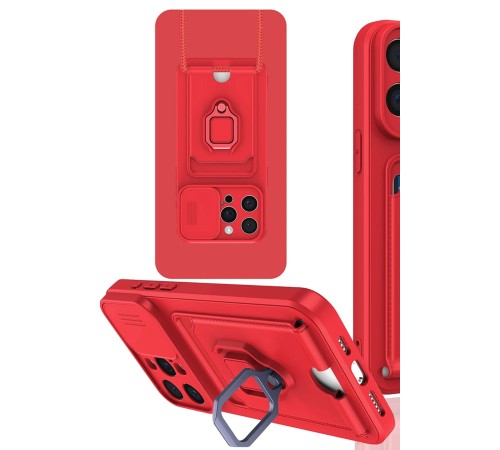 iPhone 15 Pro Kılıf Zuma Kartvizitli Yüzüklü Silikon - Kırmızı iPhone 15 Pro Kılıf Zuma Kartvizitli Yüzüklü Silikon - Kırmızı