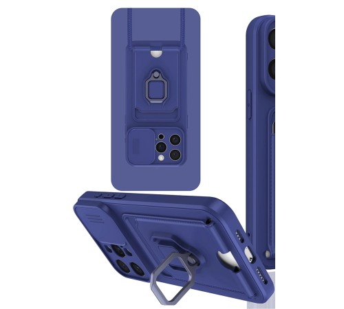 iPhone 15 Pro Kılıf Zuma Kartvizitli Yüzüklü Silikon - Lacivert iPhone 15 Pro Kılıf Zuma Kartvizitli Yüzüklü Silikon - Lacivert