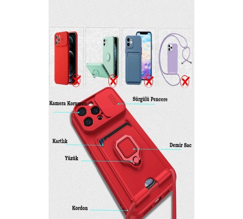 iPhone 15 Pro Kılıf Zuma Kartvizitli Yüzüklü Silikon - Pembe iPhone 15 Pro Kılıf Zuma Kartvizitli Yüzüklü Silikon - Pembe