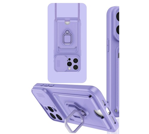 iPhone 15 Pro Kılıf Zuma Kartvizitli Yüzüklü Silikon - Lila iPhone 15 Pro Kılıf Zuma Kartvizitli Yüzüklü Silikon - Lila