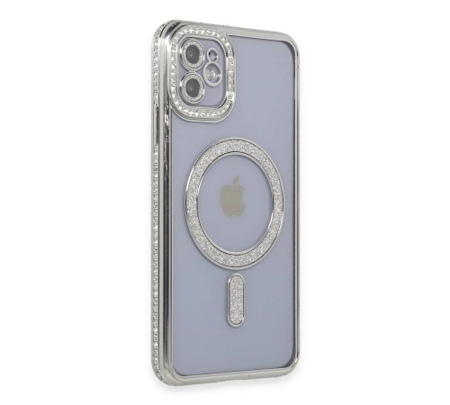 iPhone 11 Kılıf Joke Simli Magneticsafe Kılıf - Gümüş iPhone 11 Kılıf Joke Simli Magneticsafe Kılıf - Gümüş
