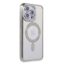 iPhone 14 Pro Kılıf Joke Simli Magneticsafe Kılıf - Gümüş