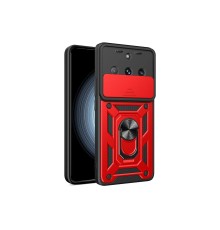 Realme 11 Pro Kılıf Pars Lens Yüzüklü Silikon - Kırmızı