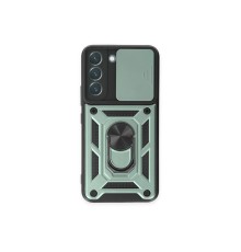 Samsung Galaxy S23 Kılıf Pars Lens Yüzüklü Silikon - Yeşil