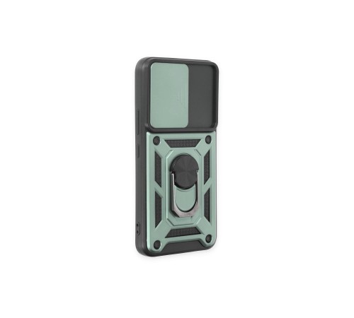 Samsung Galaxy S23 Kılıf Pars Lens Yüzüklü Silikon - Yeşil