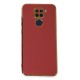 Xiaomi Redmi Note 9 Kılıf Volet Silikon - Kırmızı
