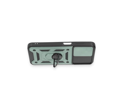 Samsung Galaxy M14 5G Kılıf Pars Lens Yüzüklü Silikon - Yeşil