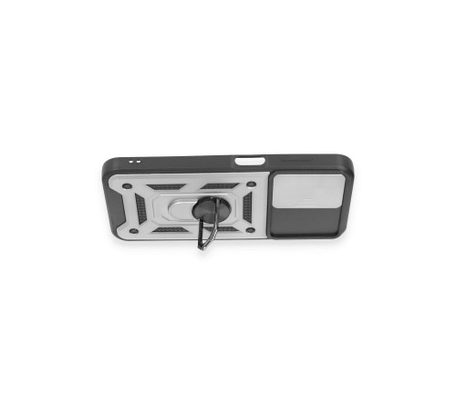 Samsung Galaxy M14 5G Kılıf Pars Lens Yüzüklü Silikon - Gümüş
