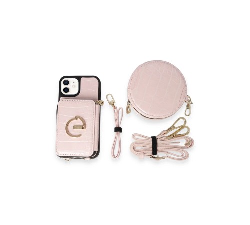 iPhone 11 Kılıf Ermes Kapak - Pembe iPhone 11 Kılıf Ermes Kapak - Pembe