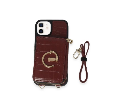 iPhone 11 Kılıf Ermes Kapak - Bordo iPhone 11 Kılıf Ermes Kapak - Bordo