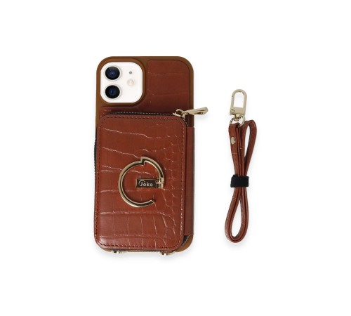 iPhone 11 Kılıf Ermes Kapak - Kahverengi iPhone 11 Kılıf Ermes Kapak - Kahverengi