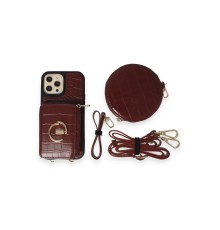 iPhone 12 Pro Max Kılıf Ermes Kapak - Bordo