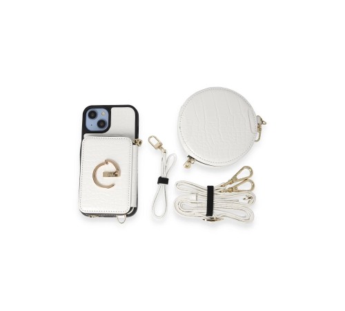 iPhone 14 Kılıf Ermes Kapak - Beyaz iPhone 14 Kılıf Ermes Kapak - Beyaz