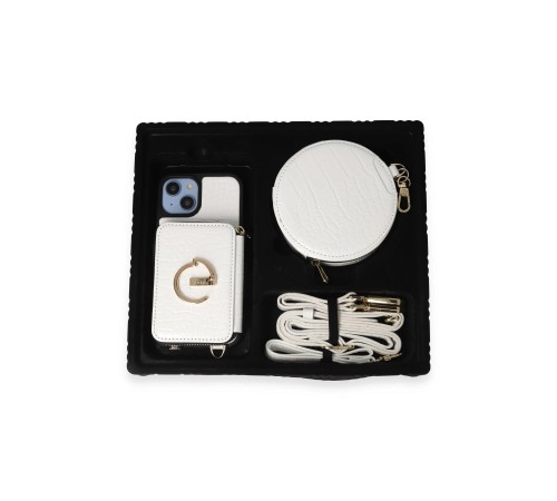 iPhone 14 Kılıf Ermes Kapak - Beyaz iPhone 14 Kılıf Ermes Kapak - Beyaz