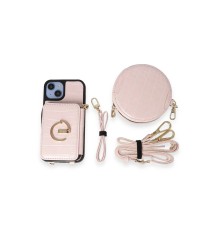 iPhone 14 Kılıf Ermes Kapak - Pembe
