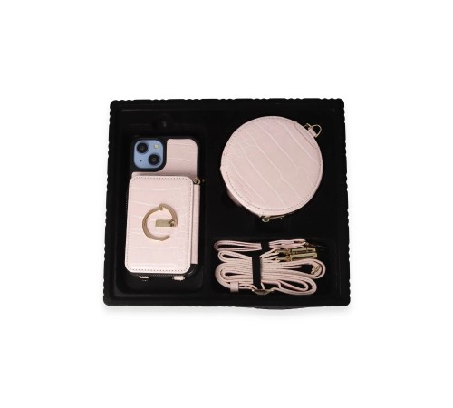 iPhone 14 Kılıf Ermes Kapak - Pembe iPhone 14 Kılıf Ermes Kapak - Pembe