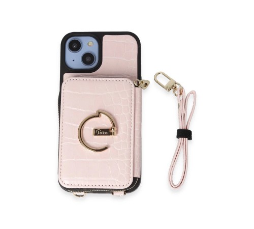iPhone 14 Kılıf Ermes Kapak - Pembe iPhone 14 Kılıf Ermes Kapak - Pembe