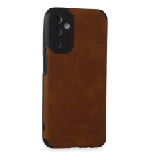 Samsung Galaxy M14 5G Kılıf Loop Deri Silikon - Kahverengi