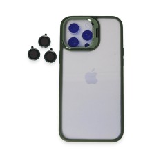 iPhone 14 Pro Kılıf Roblox Lens Standlı Kapak - Koyu Yeşil