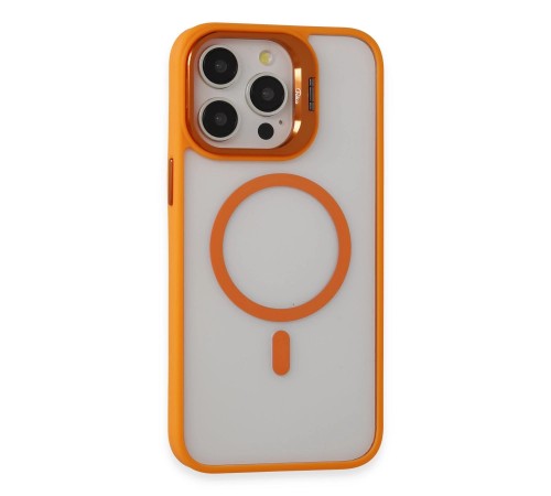iPhone 15 Pro Kılıf Roblox Lens Magsafe Standlı Kapak - Turuncu