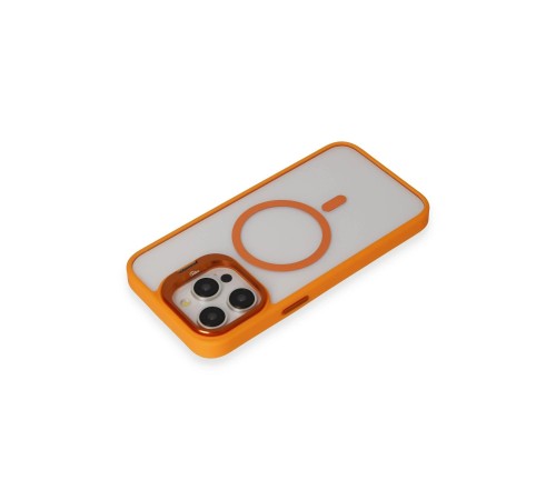 iPhone 15 Pro Kılıf Roblox Lens Magsafe Standlı Kapak - Turuncu