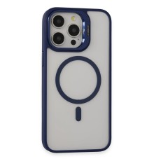 iPhone 15 Pro Max Kılıf Roblox Lens Magsafe Standlı Kapak - Lacivert
