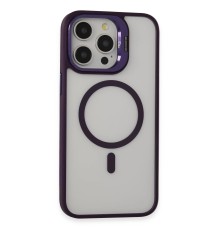 iPhone 15 Pro Max Kılıf Roblox Lens Magsafe Standlı Kapak - Derin Mor