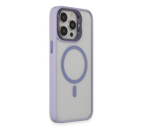 iPhone 15 Pro Max Kılıf Roblox Lens Magsafe Standlı Kapak - Lila
