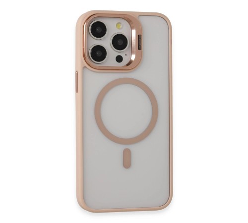 iPhone 15 Pro Max Kılıf Roblox Lens Magsafe Standlı Kapak - Pudra