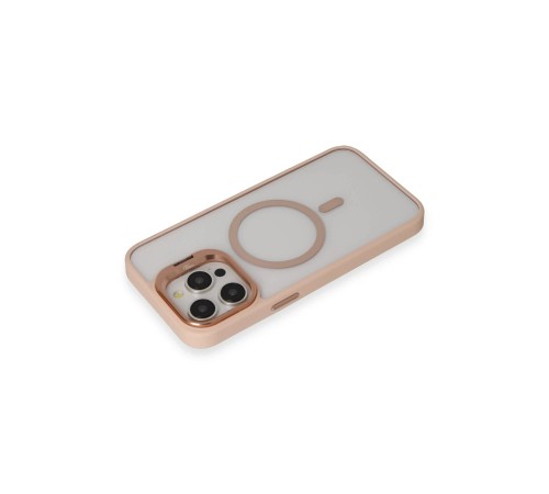 iPhone 15 Pro Max Kılıf Roblox Lens Magsafe Standlı Kapak - Pudra