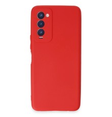 Tecno Camon 18 Kılıf First Silikon - Kırmızı