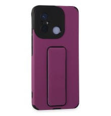 Xiaomi Redmi 12C Kılıf Mega Standlı Silikon - Mor