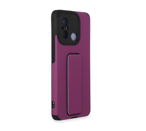 Xiaomi Redmi 12C Kılıf Mega Standlı Silikon - Mor