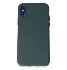 iPhone X Kılıf First Silikon - Koyu Yeşil